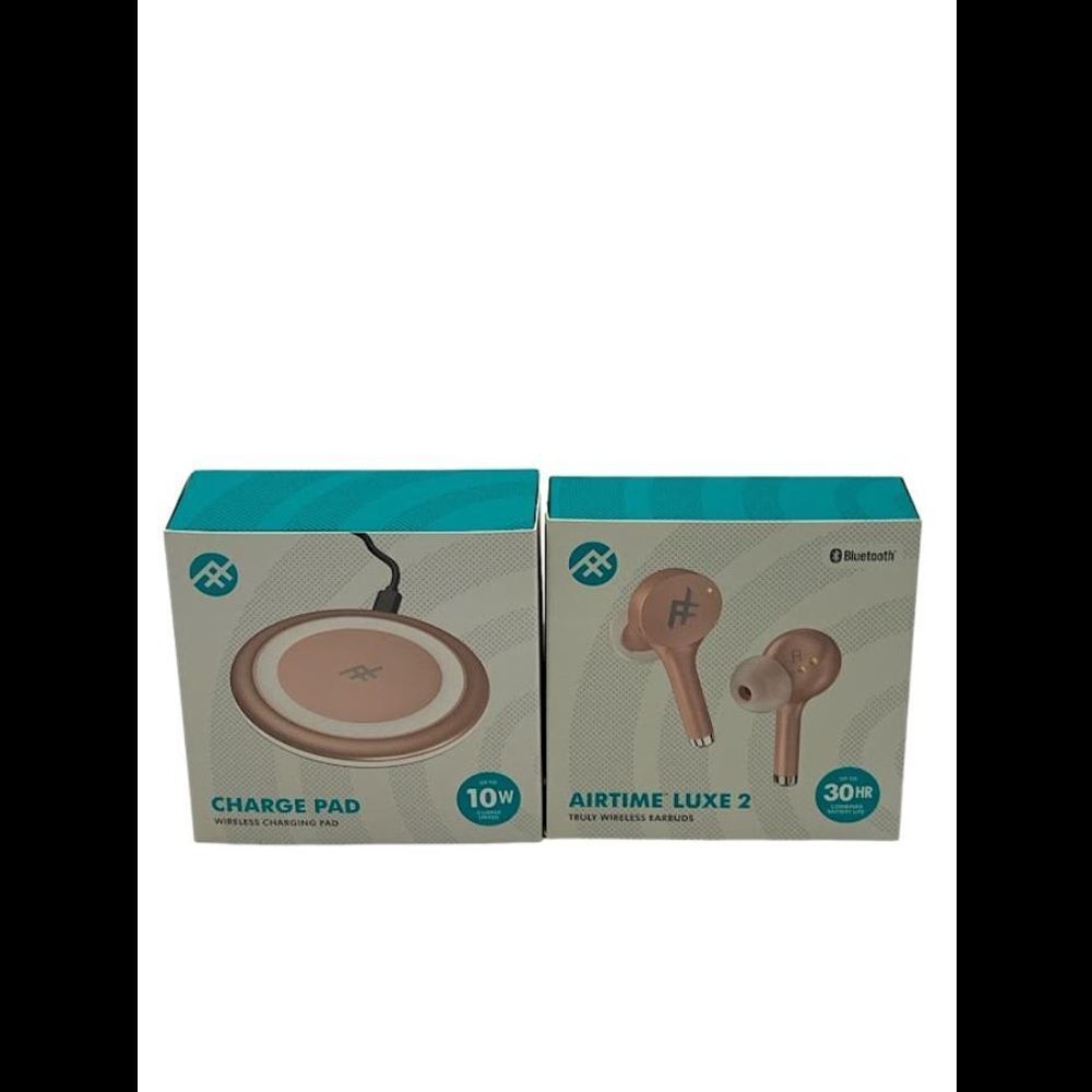 iFrogz Luxe 2 True Wireless Earbuds with Qi Charge Pad Rose Gold